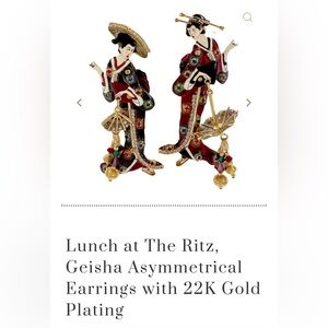 Lunch at The Ritz Kichi & Takara Earrings
